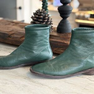 L'INTERVALLE Green Ankle Boots
